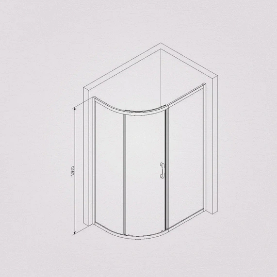 Душевое ограждение без поддона 120x80 AM.PM Like W83UG-302U120MT профиль серебристый-6