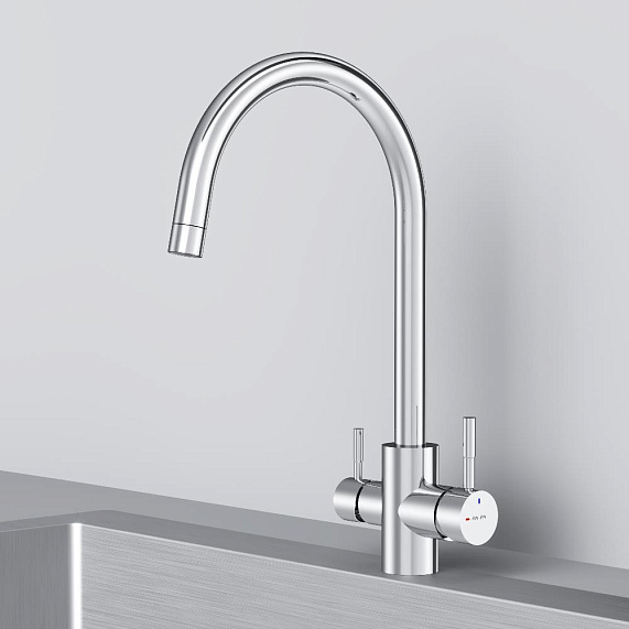 Смеситель для кухни AM.PM X-Joy S F85B07700 высокий, с каналом питьевой воды, хром-7