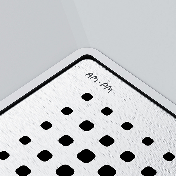 Душевой трап 10x10 AM.PM MasterFlow W01BD-P11-010-01SB комбинированный затвор со стальной матовой решеткой-9