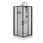 Душевая кабина 90x90 AM.PM Above W9XC-403-9090BT профиль черный матовый, низкий поддон