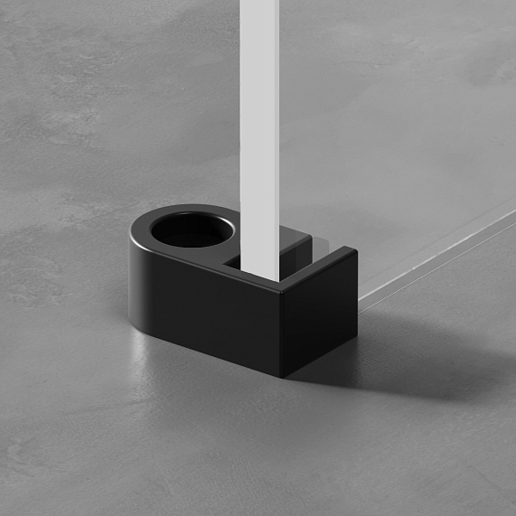 Душевая перегородка 100x195 AM.PM X-Joy W94WI-100-F1-BTE прозрачное стекло, профиль черный матовый-4