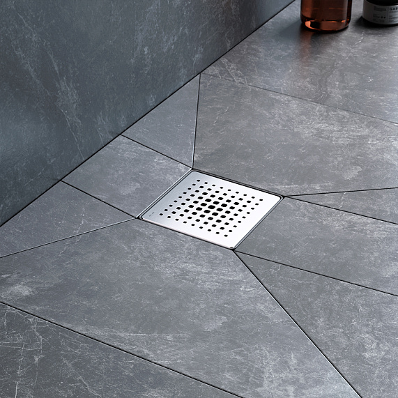 Душевой трап 10x10 AM.PM PrimeFlow W02BD-P11-010-01SB гидрозатвор со стальной матовой решеткой-4