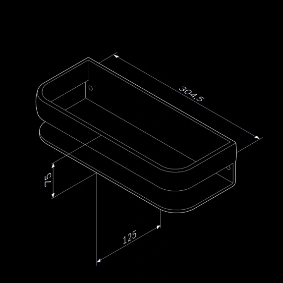 Полка в ванную AM.PM Sensation A3034800 хром-7