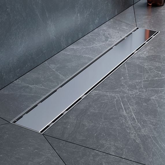 Душевой трап (лоток) 60 AM.PM PrimeFlow W02SC-U11-060-04SB комбинированный затвор со стальной матовой решеткой под плитку-9