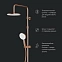 Душевая система AM.PM X-Joy F0785A444 стойка с тропическим душем, термостатом, смесителем, розовое золото