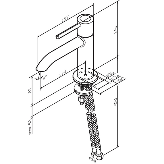 Смеситель для раковины (умывальника) AM.PM Libre F6002100 хром-13