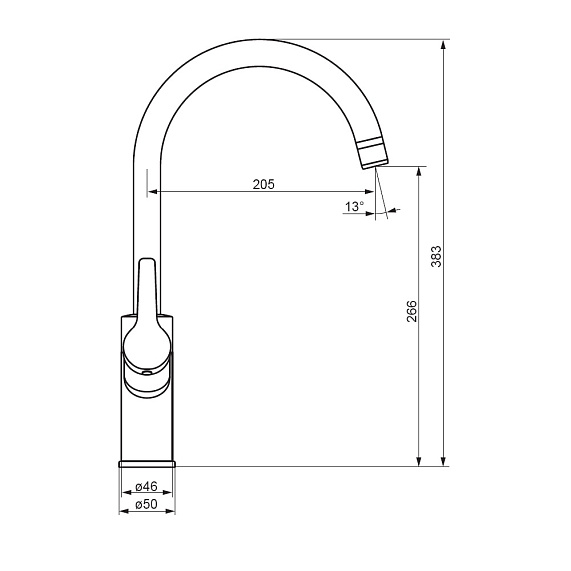 Смеситель для кухни Damixa Eclipse 310721000 высокий с каналом питьевой воды, хром-3