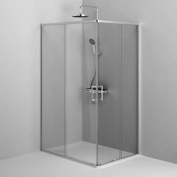 Душевое ограждение без поддона 120x90 AM.PM Above W9XG-403-12090-MT профиль серебристый-12