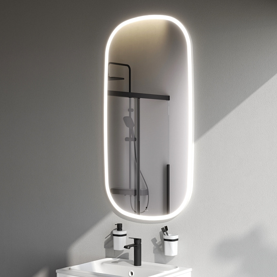 Зеркало с подсветкой в ванную закругленное 65 AM.PM Func M8FMOX0651WGH сенсорное-2