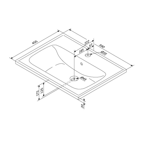 Мебель для ванной 60 AM.PM X-Joy подвесная, белый глянец-1