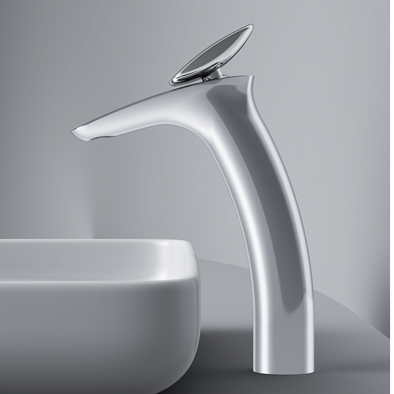 Смеситель для раковины (умывальника) AM.PM Spirit 2.0 F70A92000 высокий, хром-4