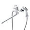 Смеситель для ванны и душа AM.PM Gem F90A90100 длинный излив, душевая лейка, шланг 1500, хром