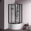 Душевая кабина 90x90 AM.PM Above W9XC-401A-9090BT профиль черный матовый, высокий поддон
