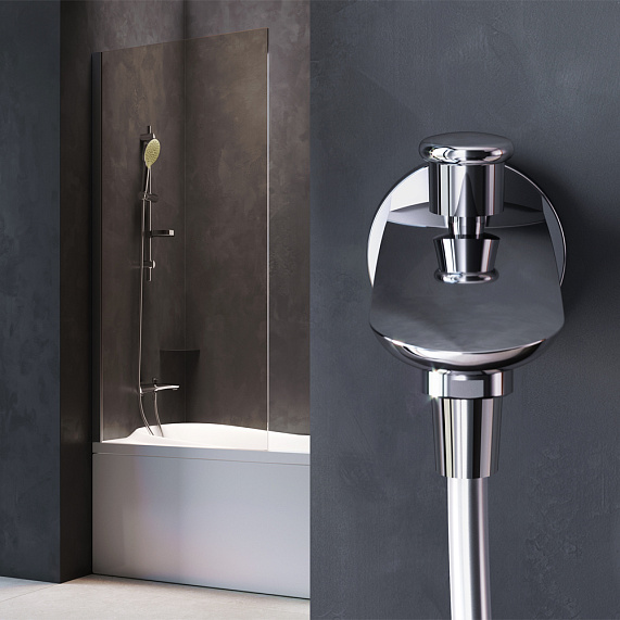 Встраиваемая душевая система AM.PM Spirit 2.1 хром: тропический верхний душ, излив с душевой лейкой, модуль MultiDock-1