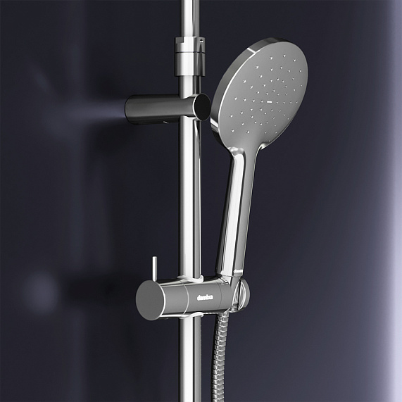 Душевая система Damixa Option DX218091000 стойка с тропическим душем, термостатом, смесителем, хром-2