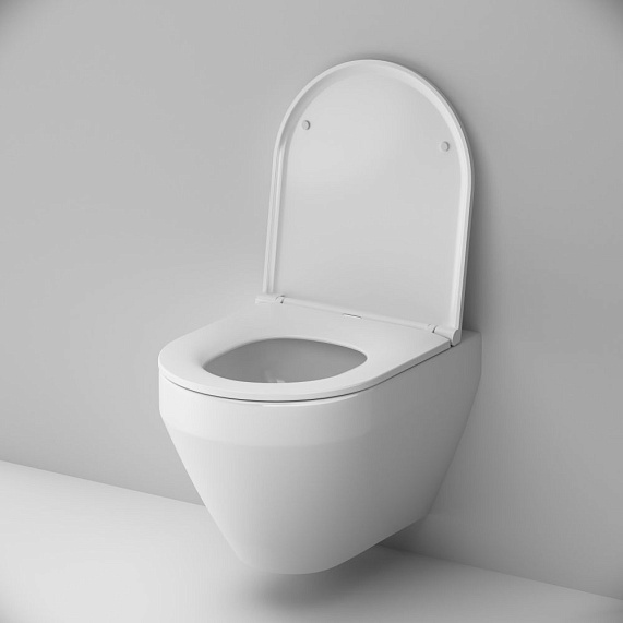Унитаз подвесной AM.PM Spirit V2.0 C701900SC безободковый с сиденьем микролифт, белый-5