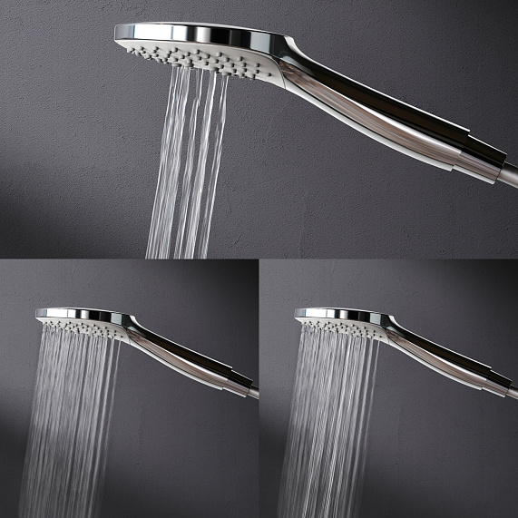 Душевая система AM.PM Gem F0790520 стойка с тропическим душем, термостатом, смесителем, изливом, хром-6