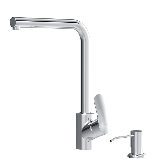 Смеситель для кухни AM.PM Like F8005D00 высокий, хром + дозатор моющего средства-8