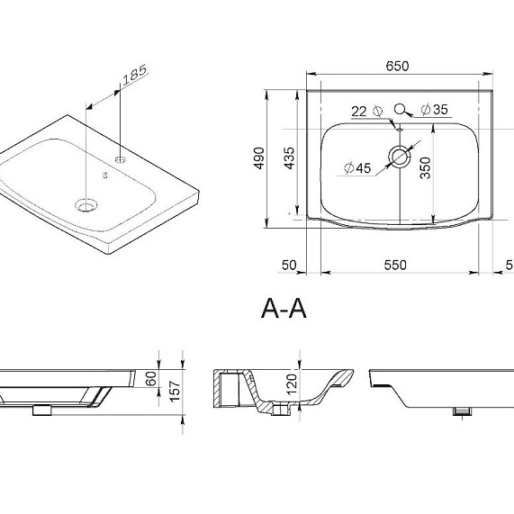 Мебель для ванной 65 AM.PM Like напольная, белый глянец напольная-3