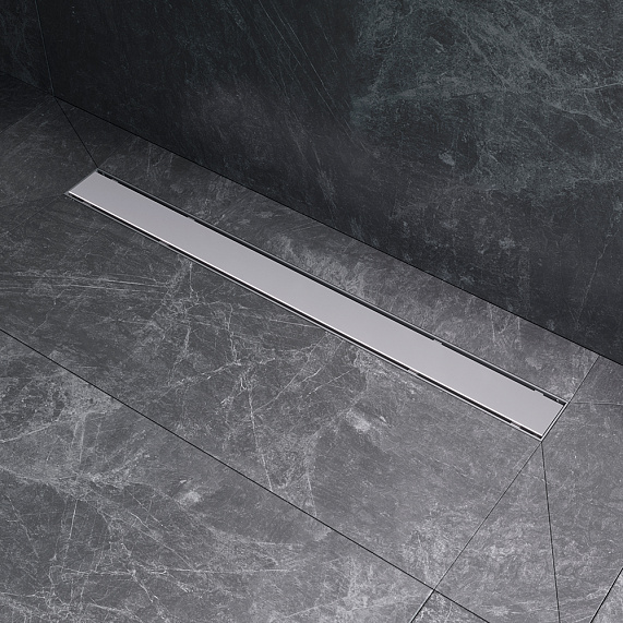 Душевой трап (лоток) 80 AM.PM PrimeFlow W02SC-U11-080-04SB комбинированный затвор со стальной матовой решеткой под плитку-11