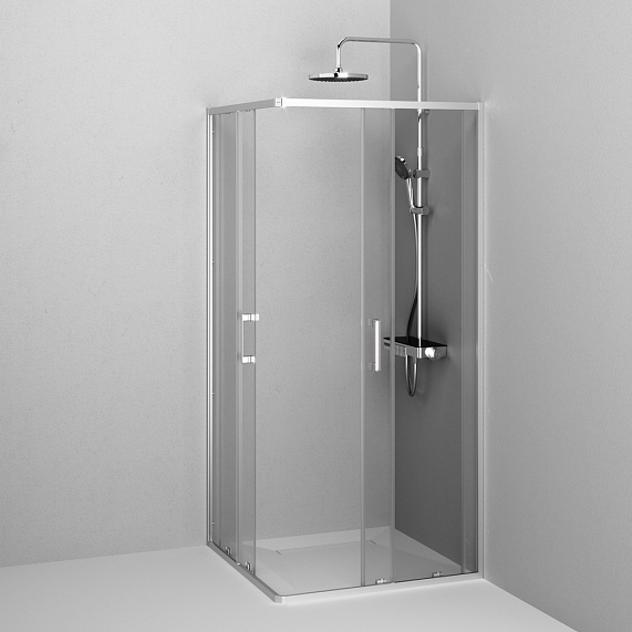 Душевое ограждение без поддона 90x90 AM.PM Above W9XG-403-9090-MT профиль серебристый-13