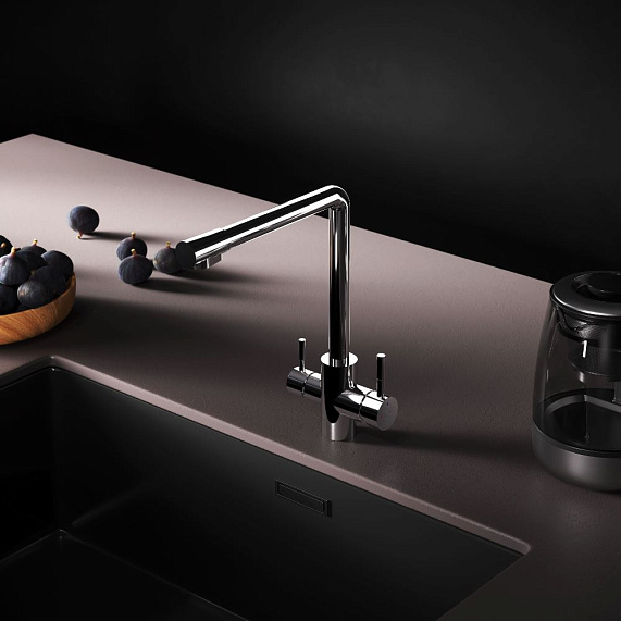 Смеситель для кухни AM.PM X-Joy S F85B05700 высокий, с каналом питьевой воды, хром-4