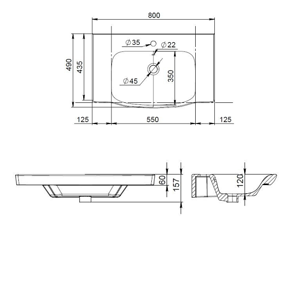Тумба с раковиной и смесителем 80 AM.PM Like M80FHX0802WG подвесная белый глянец-1