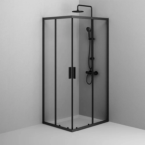 Душевое ограждение без поддона 90x120 AM.PM Gem S W93G-404-120290-BT профиль черный матовый-3