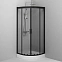 Душевое ограждение без поддона 80x80 AM.PM Gem W90G-401-080BT профиль черный матовый