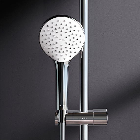Душевая система AM.PM Sunny F0785C800 стойка с тропическим душем, смесителем, хром-5