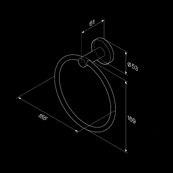 Кольцо для полотенец AM.PM X-Joy A85A34422 черное-7