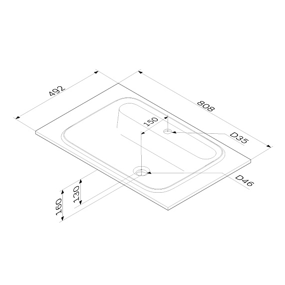Тумба с раковиной 80 AM.PM Func M8FFUX0801WG подвесная/напольная на ножках белый глянец-1