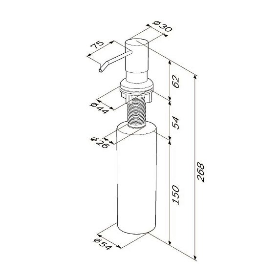Смеситель для кухни AM.PM Like F8007T00 высокий с каналом питьевой воды, хром + дозатор моющего средства-10