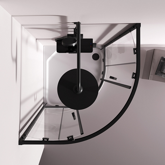 Душевое ограждение без поддона 80x80 AM.PM Above W9XG-401-8080-BT профиль черный-6