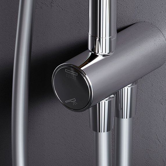 Душевая система AM.PM Gem F0790000 стойка с тропическим душем, хром-3