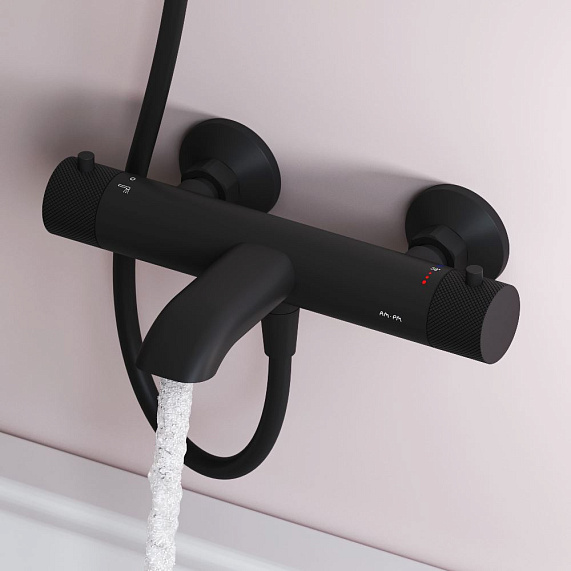 Смеситель для ванны и душа AM.PM Libre F6050022 термостат черный-1