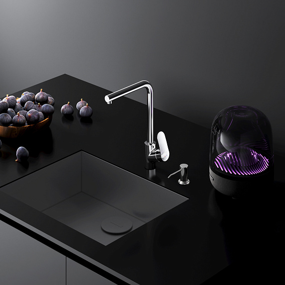 Смеситель для кухни AM.PM Like F8005D00 высокий, хром + дозатор моющего средства-3