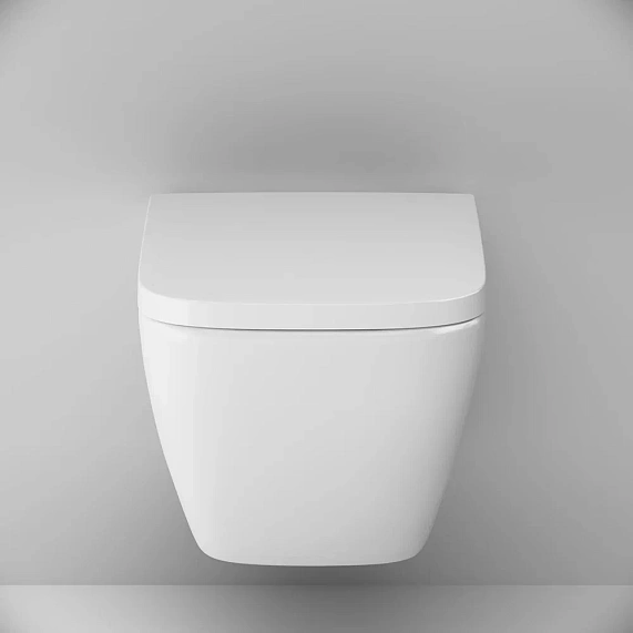 Унитаз подвесной безободковый с инсталляцией AM.PM Gem IS100201.901701 сиденьем микролифт, белой механ. клавишей-4