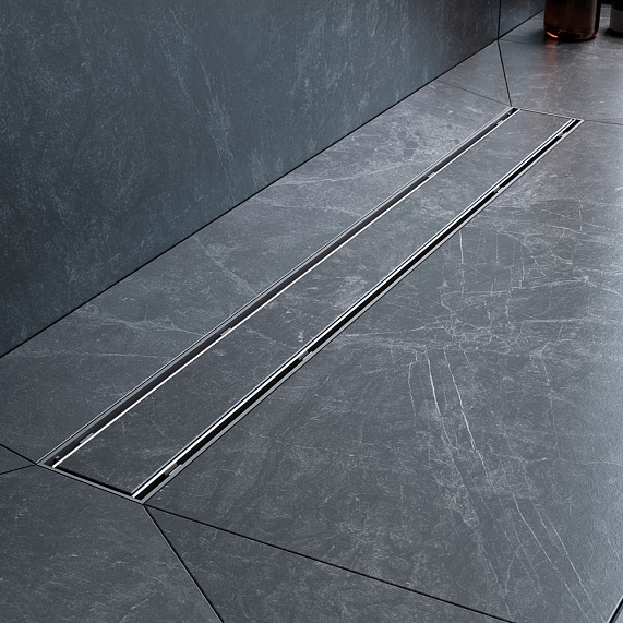 Душевой трап (лоток) 70 AM.PM PrimeFlow W02SC-U11-070-04SB комбинированный затвор со стальной матовой решеткой под плитку-8