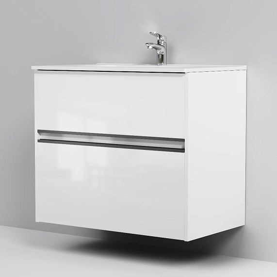 Тумба с раковиной 80 AM.PM Sense M7B-FUX0802WG-WCC0802WG подвесная, белый глянец-9