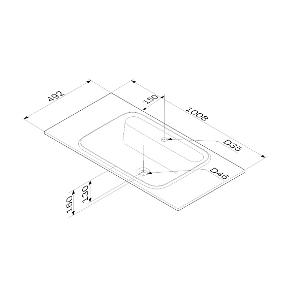 Тумба с раковиной и смесителем 100 AM.PM Func M8FFUX1001OF подвесная/напольная на ножках под дерево-1