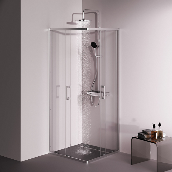 Душевое ограждение без поддона 80x80 AM.PM Above W9XG-403-8080-MT профиль серебристый-1