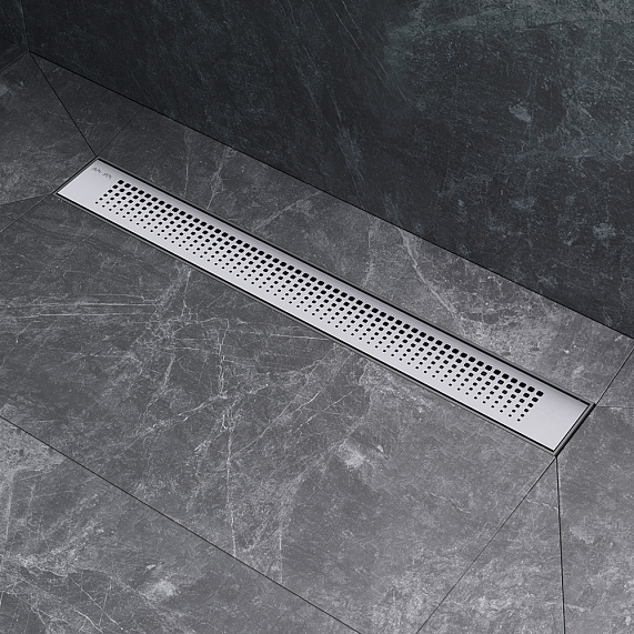 Душевой трап (лоток) 60 AM.PM PrimeFlow W02SC-P11-060-01SB комбинированный затвор со стальной матовой решеткой-5