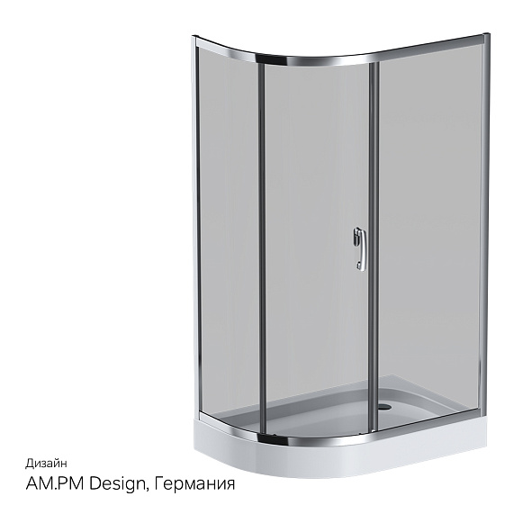 Душевой уголок с поддоном 80x120 AM.PM Like W83G-302U120CG тонированное стекло, профиль хром