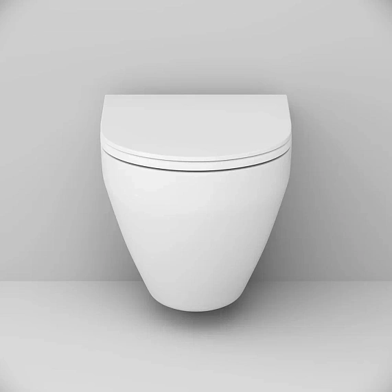 Унитаз подвесной безободковый с инсталляцией AM.PM Spirit V2.0 IS47031.701700 сиденьем микролифт, никель пневм. клавишей-4