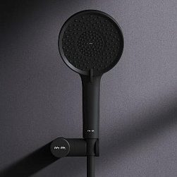 Душевой гарнитур AM.PM X-Joy F01185A022 держатель, шланг, лейка 3 режима, черный
