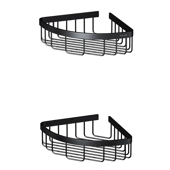 Полка в ванную угловая AM.PM Sense L A7452222 двухъярусная черная-6