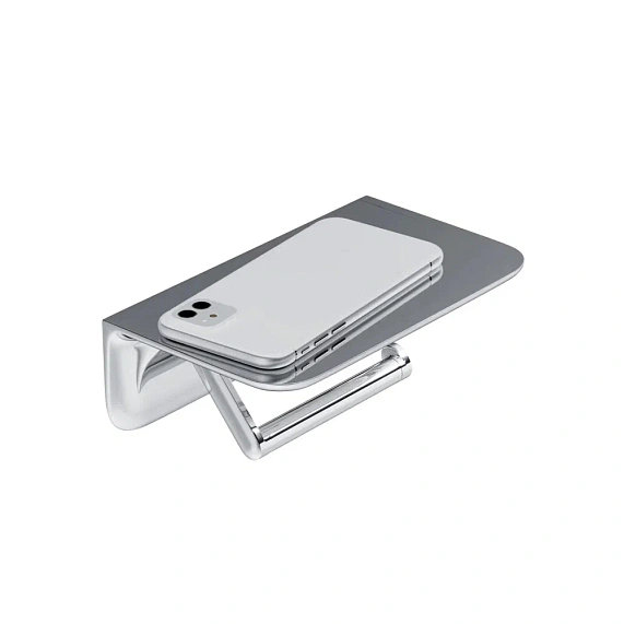 Держатель для туалетной бумаги настенный AM.PM Sensation A30341500 с полочкой, хром-5