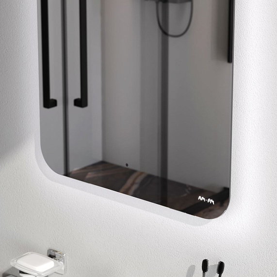 Зеркало с подсветкой в ванную закругленное 50 AM.PM X-Joy M85MOX10501S1 сенсорное-3