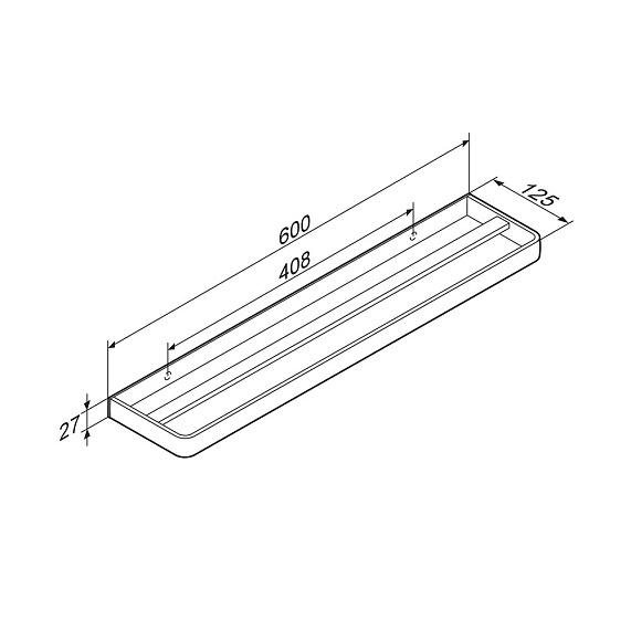 Вешалка для полотенец Damixa Jupiter DA77336400 двойная серебристая-6